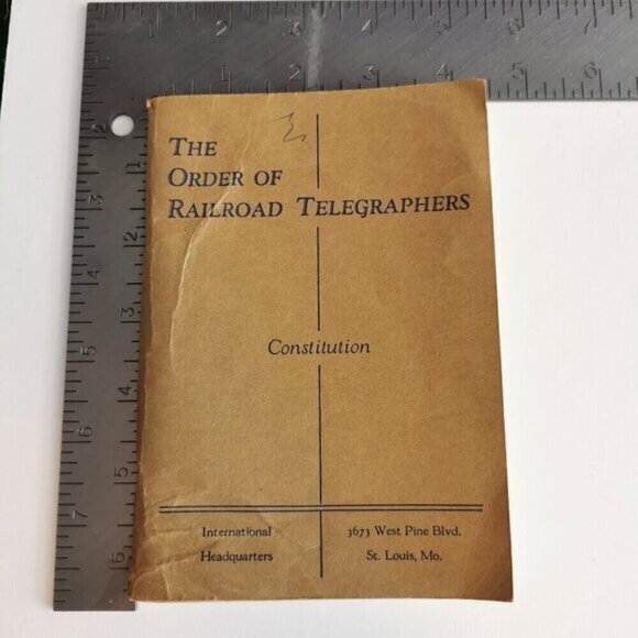 1936 Constitution Railroad Telegraphers Booklet Railway Workers Mutual Benefit - Picture 2 of 10